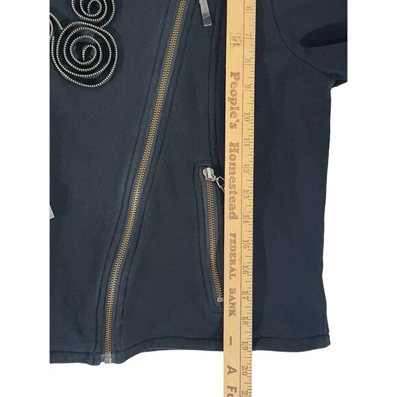 Disney Parks Mickey Mouse Moto Jacket Size Small Disneyland Black Zippers READ - Picture 10 of 16